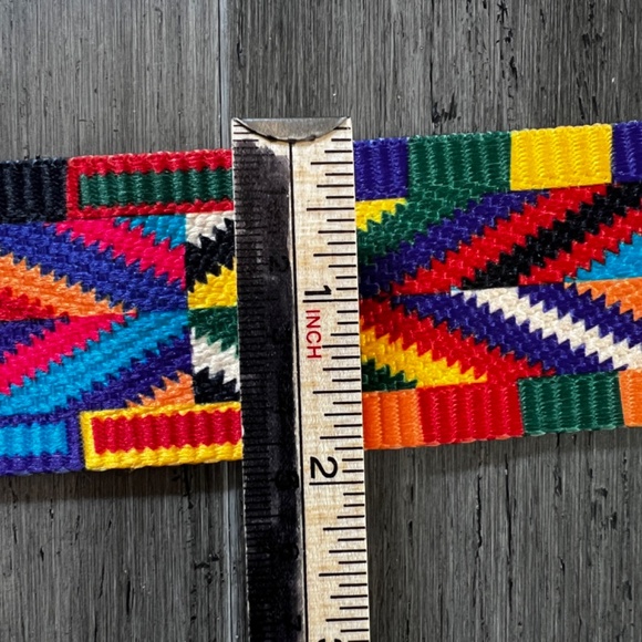 Colorful Woven Wide Adjustable Replacement Crossbody Purse Bag Strap - Picture 5 of 5